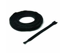 A black cable strap next to a coil of black cable straps