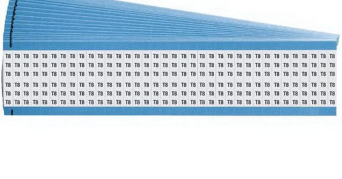 Brady WM-T8 Solid Number and Letters Wire Marker Card, T8, Black/White ...