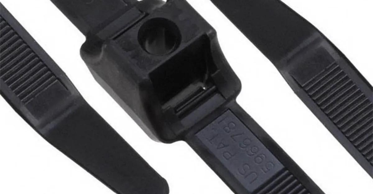 HellermannTyton Dual Clamp Black Polyamide Cable Tie | Midpoint Bearing