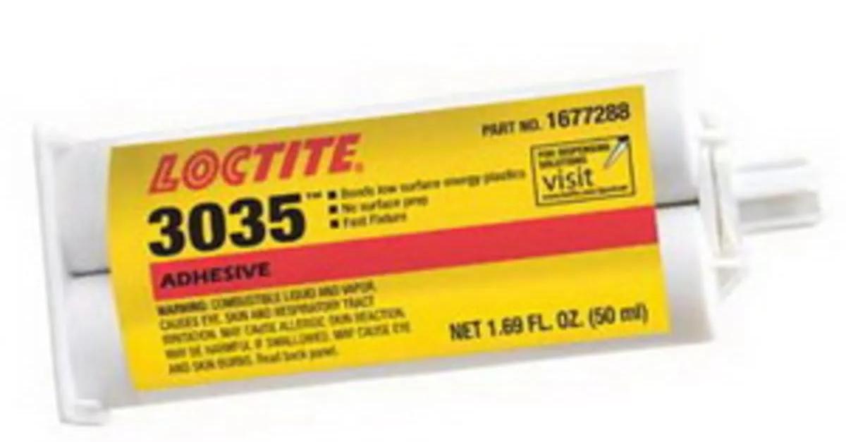 Loctite 3035 Polyolefin Acrylic Adhesive, 50mL Dual Cartridge, Pale ...