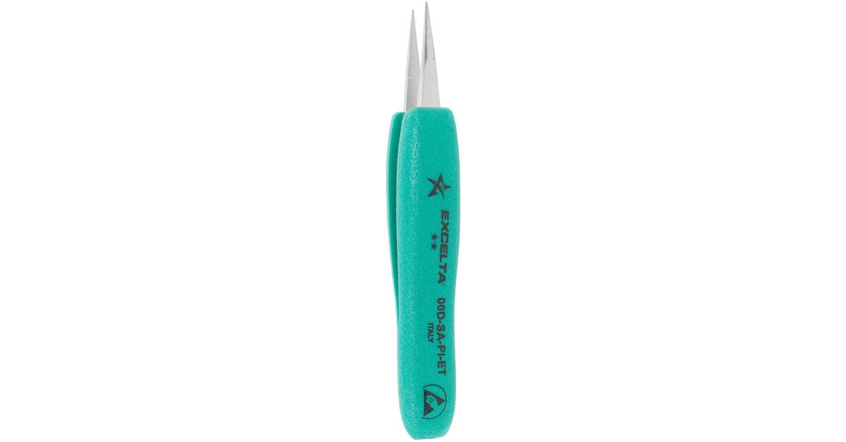 Excelta 00D-SA-PI-ET Tweezers - 2 Star Straight Strong Medium Point ...