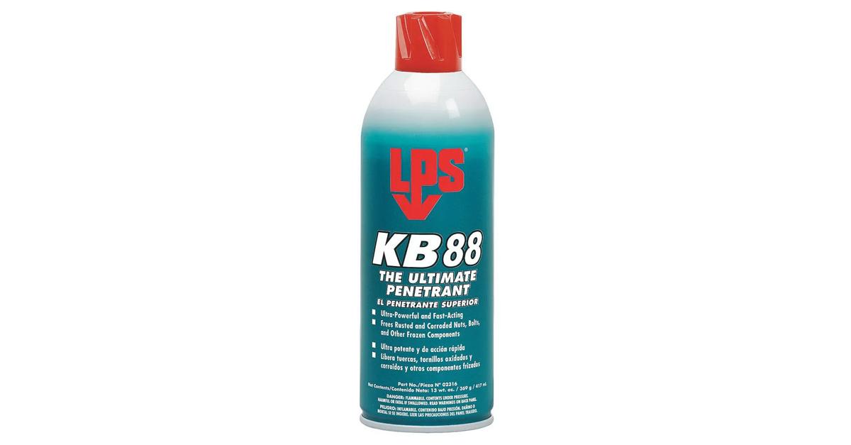 LPS KB-88 Ultimate Penetrant, 16 oz Aerosol Can, Clear/Red | EIS