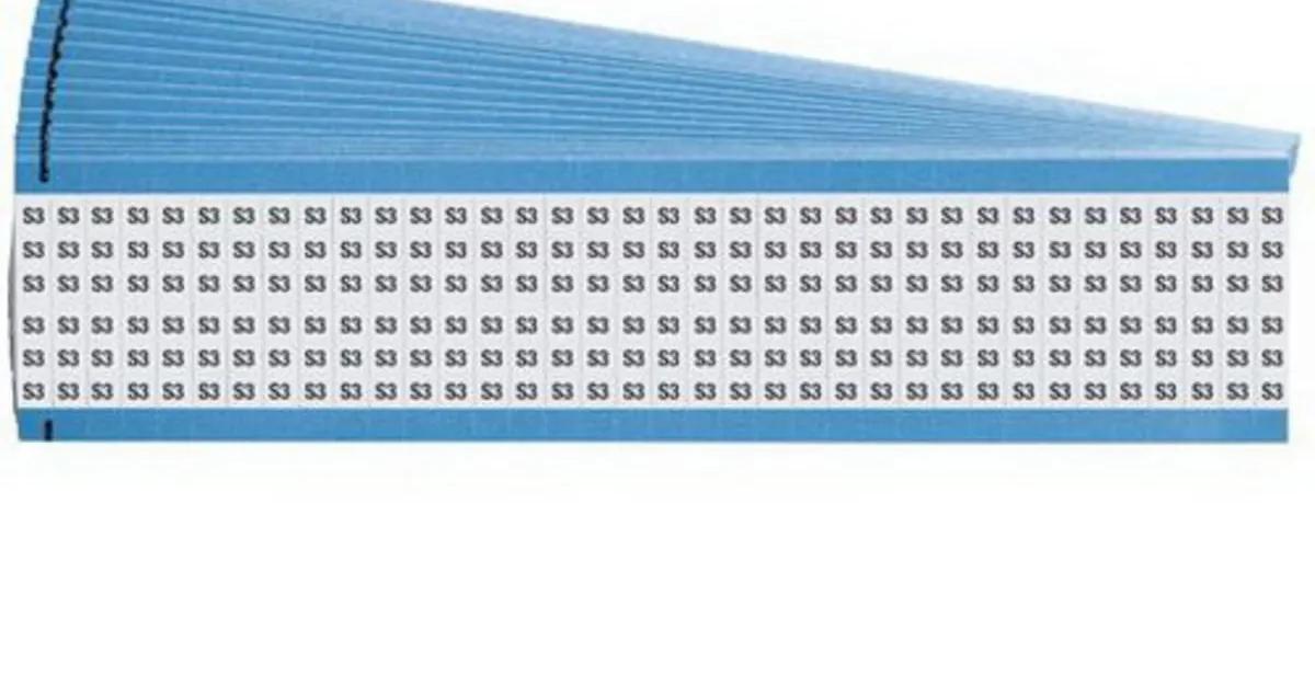Brady WM-S3 Solid Number and Letters Wire Marker Card, S3, Black/White ...