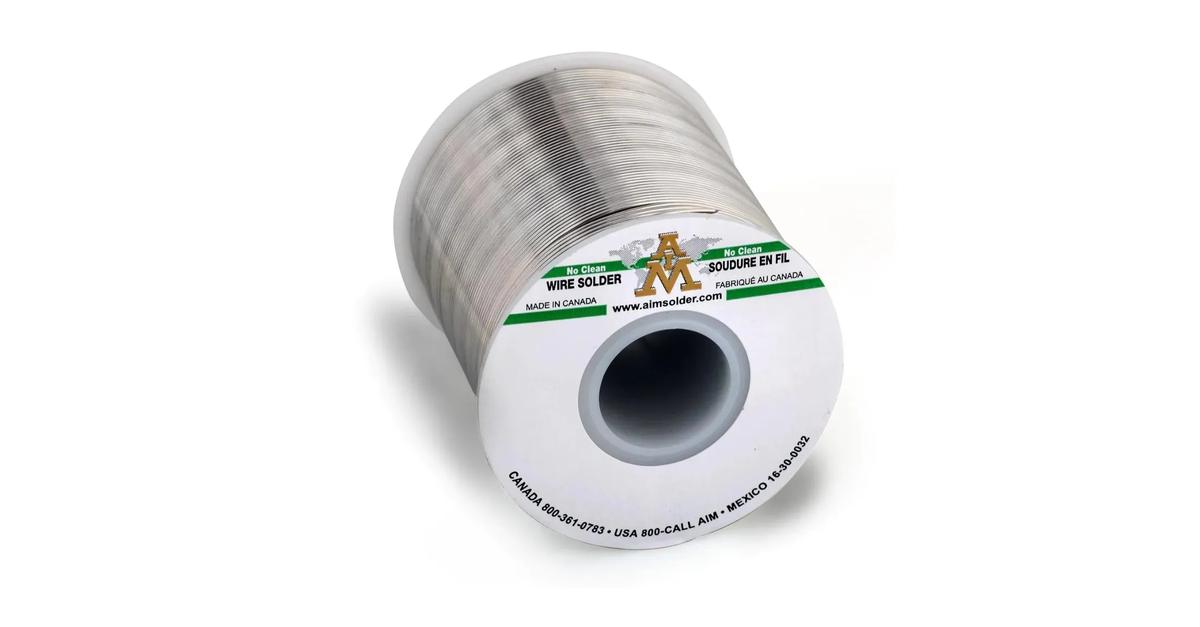 AIM Solder 13283 Glowcore No Clean Cored Wire Solder SN63 2%, 0.02 inch ...