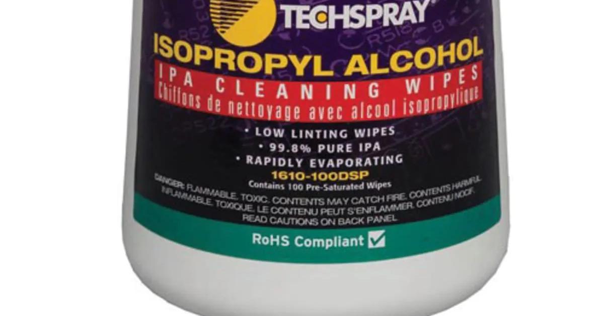 Techspray 1610-100-DSP Isopropyl Alcohol Cleaning Wipes | EIS