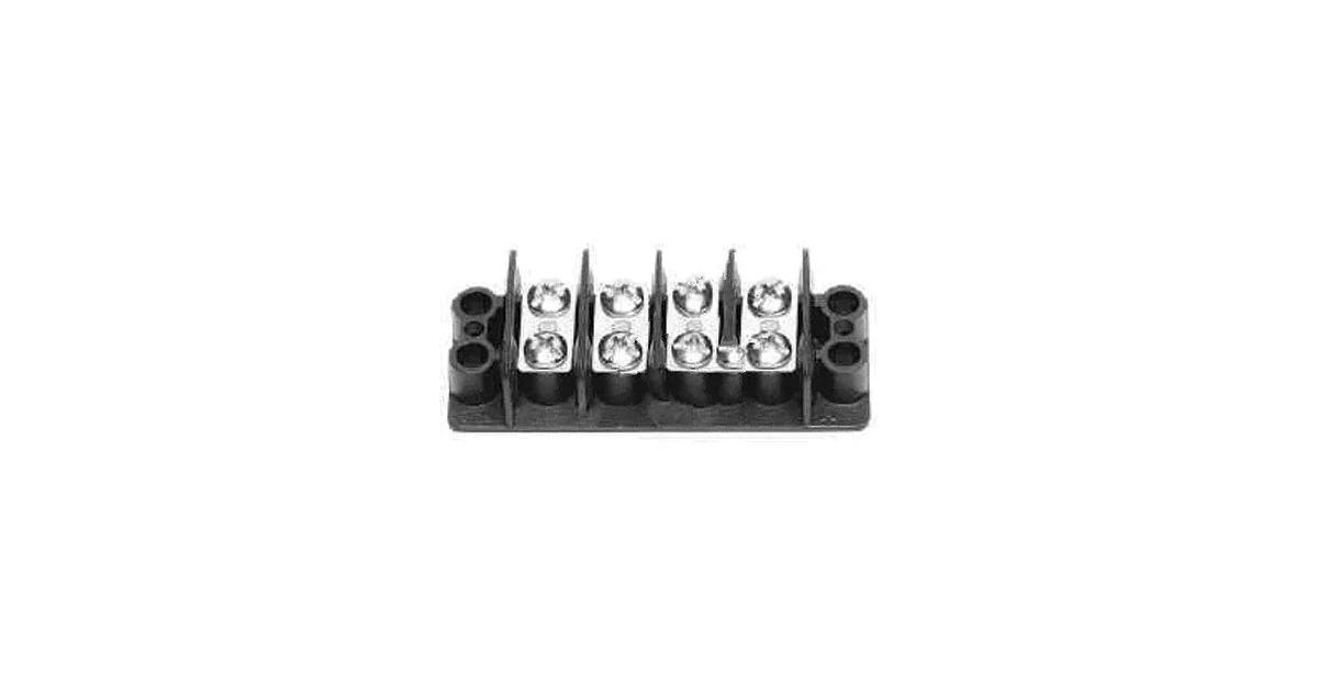 Fuseco 672 RZ Double Row Terminal Block, 2 Pole, 30A, 600VAC/DC ...