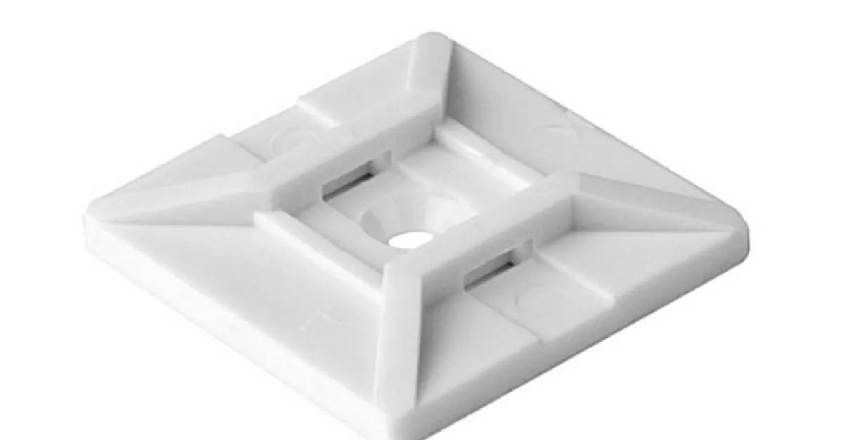 HellermannTyton MB4SH10C2 2-Way Polyamide Cable Tie Mounting Base, 1.12 ...