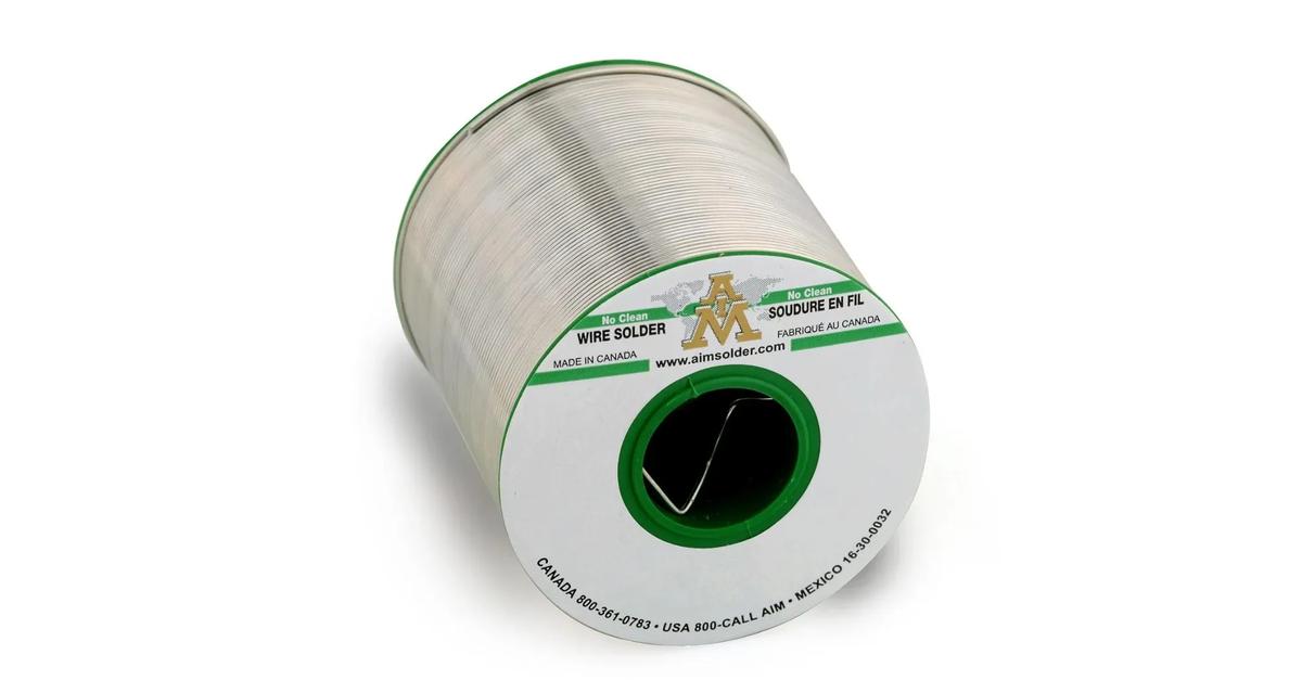 AIM Solder 15665 No Clean Cored Wire Solder CX18 REL61TM 2.5%, 0.032 ...