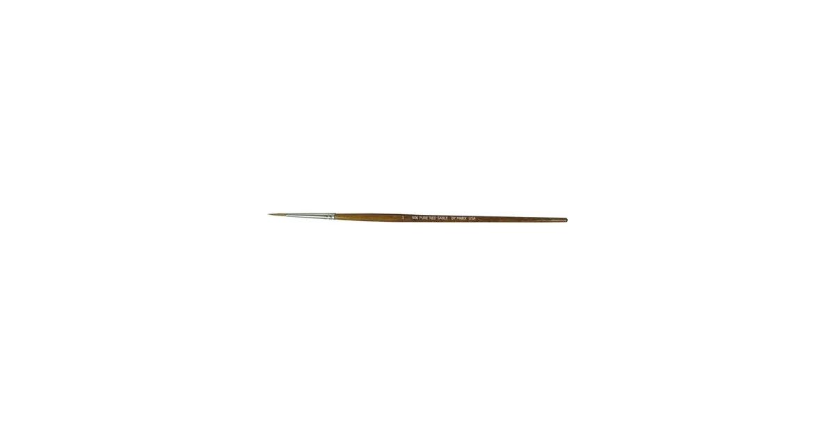 Gordon Brush 0906-03000 Pure Red Sable Round Artist Brush Size 3 ...