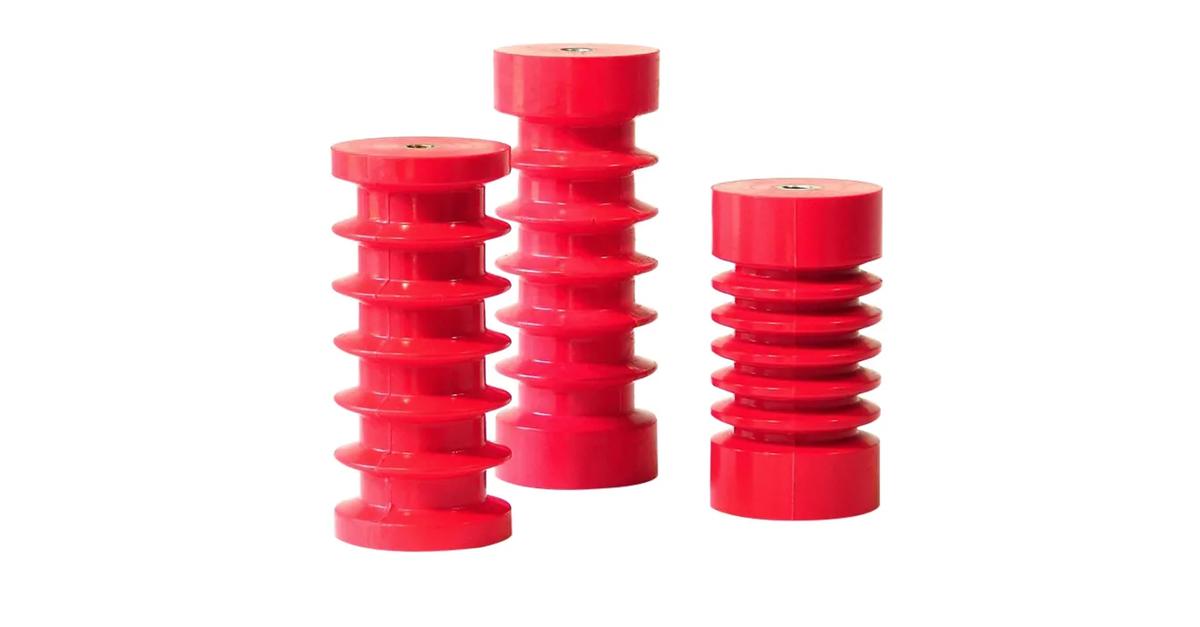 5x Isolateurs Glastic Standoff 2165-3A 600V Rouge - Neufs, Parfaits Pour électricité