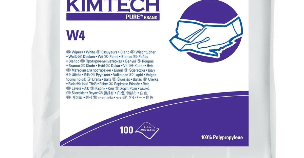 Kimberly Clark 33390 Kimtech Pure® W4 Dry Cleaning Wipes, 9