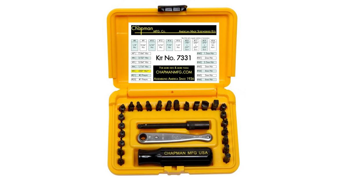 Chapman 7331 Ratchet Screwdriver Set, 27-Pieces | EIS