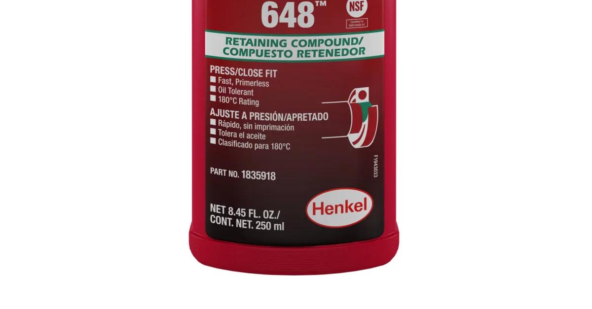 RT AYボンド580NF３缶 Loctite 648 High Strength Retaining Compound, 250 mL Bottle, Green