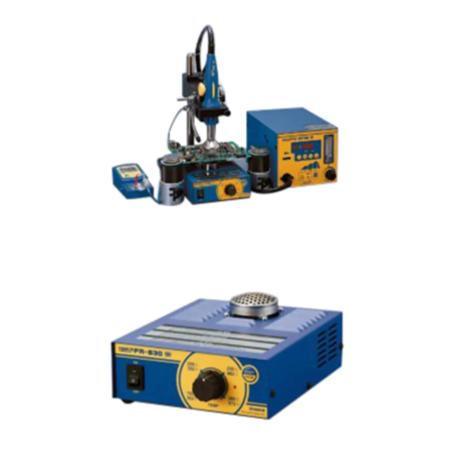 <p>Rework Preheaters are essential for <a href="/soldering-materials-equipment-desoldering-rework-equipment/c-ph1910">desoldering rework and repair</a>. These Preheaters are ideal for the conductive preheating of heavy printed circuit boards and othe…