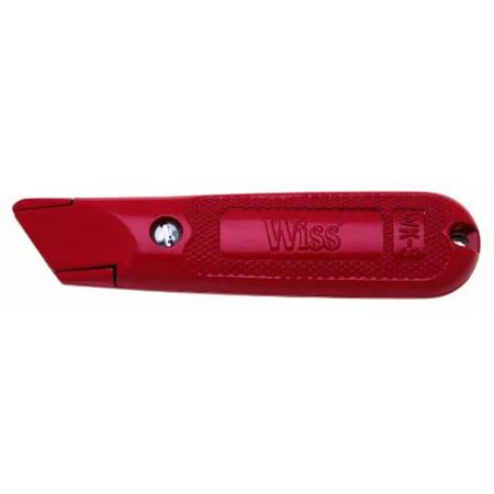 The image shown is representative of the product family and may not specifically be the individual item. Wiss WK9V utility knife is a popular all-purpose heavy-duty fixed blade knife that uses all standard replacement utility blades and comes with a m…