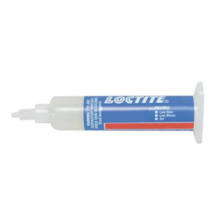 The image shown is representative of the product family and may not specifically be the individual item.  Loctite 455 prism gel, clear, low odor/low bloom, one-part room temperature cure, surface insensitive instant adhesive designed for OEM assembly o…