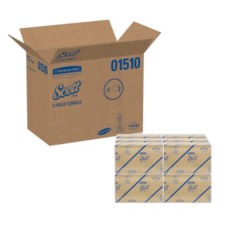 The image shown is representative of the product family and may not specifically be the individual item.  Kimberly Clark Scott c-fold towels are a premium center folded towel that fits into any center fold dispenser. Designed with absorbency pockets th…