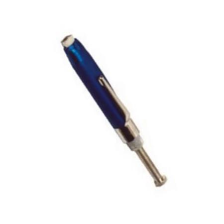 The image shown is representative of the product family and may not specifically be the individual item.  Eraser Pen type, metal body with coarse grade FybRglass brush. Blue. With pen clip. These tools are suitable for a wide variety of cleaning, burni…