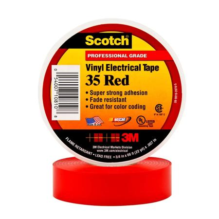 The image shown is representative of the product family and may not specifically be the individual item.  Scotch® Vinyl Color Coding Electrical Tape 35 is a 7 mil thick, premium grade, color coded electrical tape. This flame retardant tape is suitable …