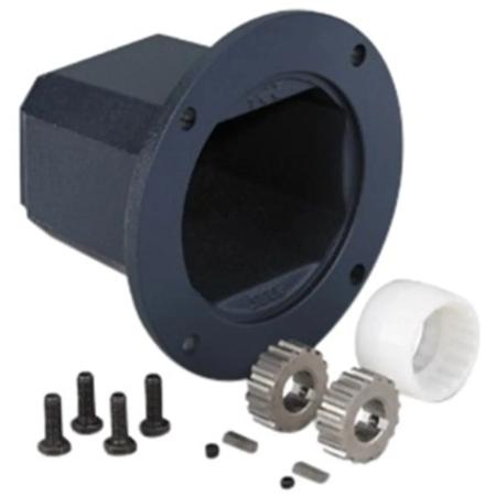 The image shown is representative of the product family and may not specifically be the individual item.  Leeson Electric Gear Reducer Flange Kit. - Leeson Electric Gear Reducer Flange Kit, 56C Frame.