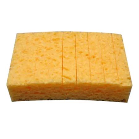 <p>Yellow Soldering Sponges are used to clean solder off of <a href="/soldering-tips/">soldering tips</a>. Rubbing a hot soldering iron tip on a damp sponge (not a soaked sponge) causes the solder to contract at a different rate then the soldering ir…