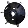 The image shown is representative of the product family and may not specifically be the individual item.  Leeson External Fan, For Use With: For 2 Pole Standard Motor, Epact Motor, 2.677 Inch Hub Bore, Cast Iron, 6 Blade. - Leeson Electric Cast Iron Ex…