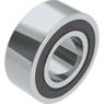 The image shown is representative of the product family and may not specifically be the individual item. Double-Row Angular Contact Ball Bearings have a thinner width than 2 stacked Deep-Groove bearings & can sustain combined loads of simultaneously a…