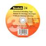 The image shown is representative of the product family and may not specifically be the individual item.  Scotch® Tape 24 is a 16 mil thick, premium grade electrical tape for use with power cable insulations and high voltage splicing/terminating materi…