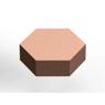3M SJ5200 Bumpon™ Self Adhesive Bumper, 0.433" x 1/8", Hexagonal Die-Cut, Light Brown, 3000/Case, MFR ID 7000052134
