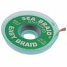 Easy Braid S-C-10AS Sea Braid™ Unfluxed Desoldering Braid, 0.075" x 10', Green, 25/Pack