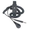 Desco 09085 Adjustable Premium Wrist Strap with Cord, Universal, 4 mm Stud Snap, 6' Coiled Cord, Black, Each