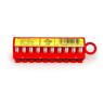 The image shown is representative of the product family and may not specifically be the individual item.  3M™ ScotchCode™ Wire Marker Tape Dispenser STD is a compact, carry-along dispenser with ten refillable compartmentswhich hold eight-foot rolls of …